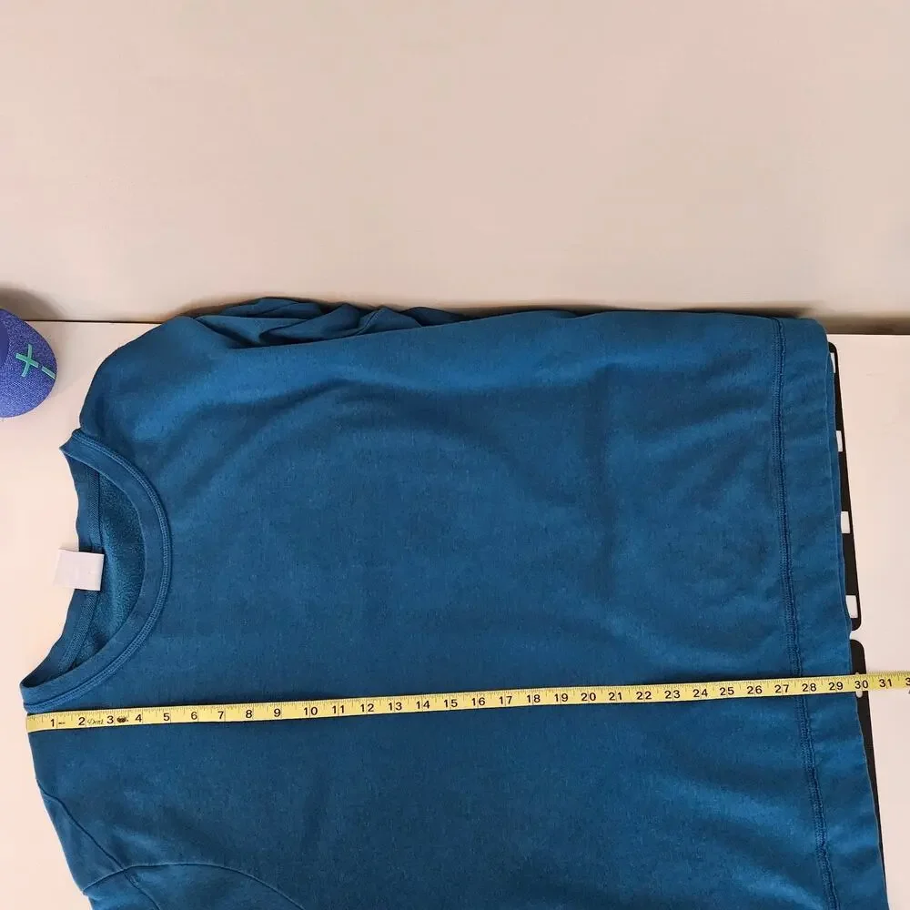 Nike Yoga Therma-Fit Teal Blue Pullover Activewear Sweatshirt | Men's XXL | FLAW